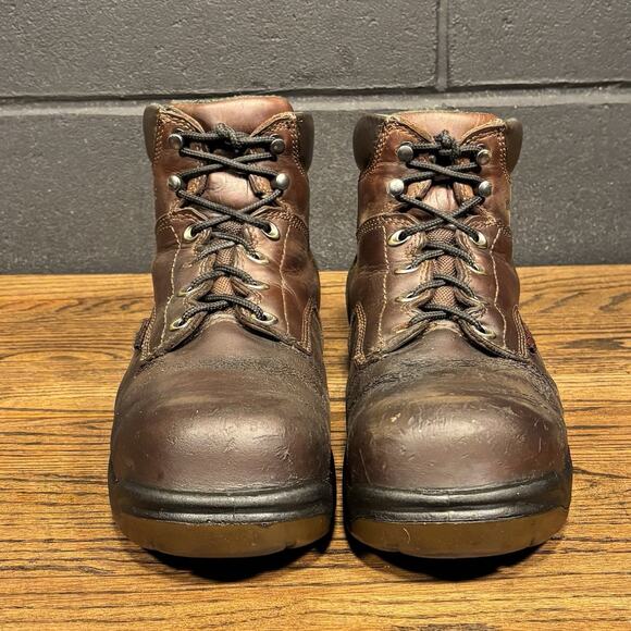 Red Wing Men’s 9.5 Steel Toe Work Boots Brown Lace-Up Safety Boots main image 4